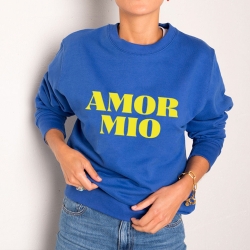 Blue Sweatshirt Amor Mio