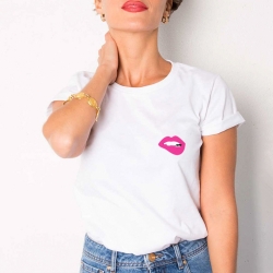 White T-shirt Pink Martina