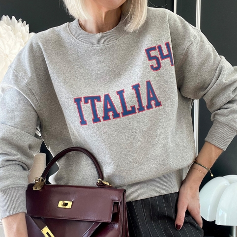 Sweat Boxy Gris Italia 54 by TrendyEmma
