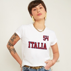 T-shirt Blanc ITALIA 54 Faubourg 54 FEMME