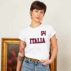 T-shirt Blanc ITALIA 54 Faubourg 54 FEMME