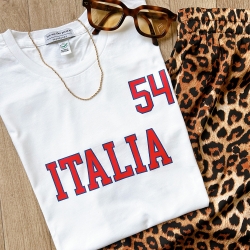 T-shirt Blanc ITALIA 54 Faubourg 54 FEMME