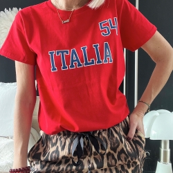 T-shirt rouge ITALIA 54 by TrendyEmma T-shirts Faubourg54 T-shirt rouge ITALIA 54 by TrendyEmma T-shirts Faubourg54