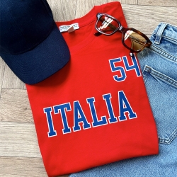T-shirt rouge ITALIA 54 by TrendyEmma T-shirts Faubourg54 T-shirt rouge ITALIA 54 by TrendyEmma T-shirts Faubourg54