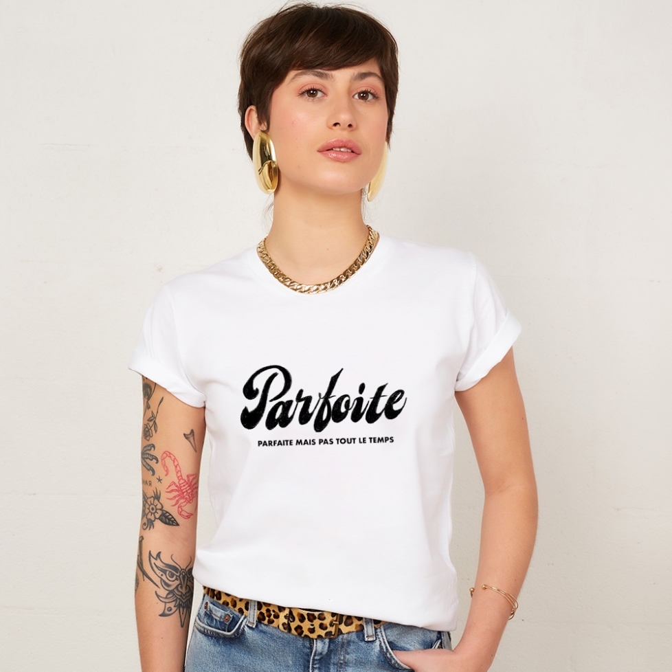T-shirt blanc Parfoite Femme Faubourg 54 T-shirt blanc Parfoite Femme Faubourg 54