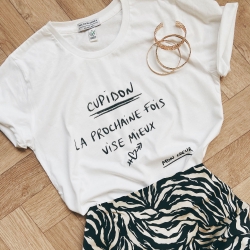 T-shirt Blanc Cupidon by LesFutiles FAUBOURG 54 FEMME T-shirt Blanc Cupidon by LesFutiles FAUBOURG 54 FEMME