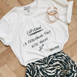 T-shirt Blanc Cupidon by LesFutiles FAUBOURG 54 FEMME