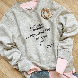 Grey Sweatshirt Cupidon by Les Futiles