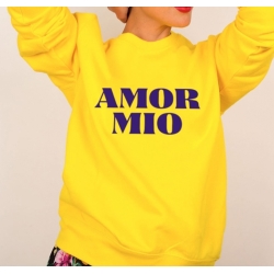 Yellow Sweatshirt Amor Mio