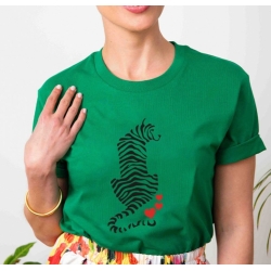 T-shirt Vert Tigre