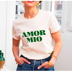 Cream T-Shirt Amor Mio