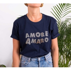 T-Shirt Amore Amaro Bleu by LesFutiles