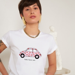T-shirt Blanc Macchina Martina Italia Amore Mio Faubourg54