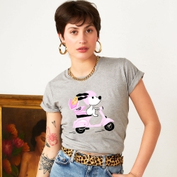 T-shirt Gris Pink Vespa Faubourg54