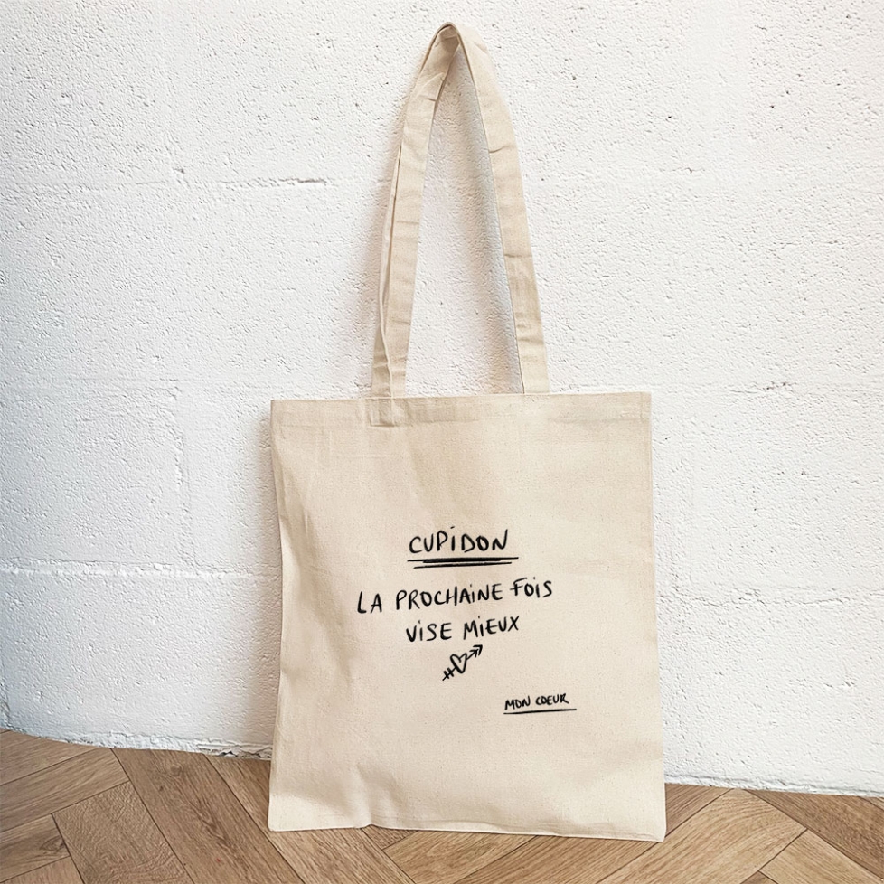 Cream Tote Bag Cupidon