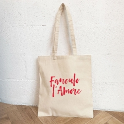 Cream Tote Bag Fanculo l'Amore