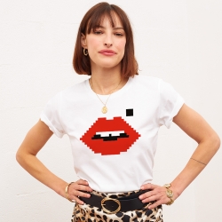 T-shirt Bouche Cindy Pixel