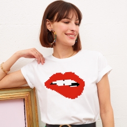 T-shirt Bouche Martina Pixel Faubourg 54