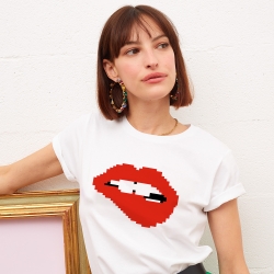 T-shirt Bouche Martina Pixel Faubourg 54