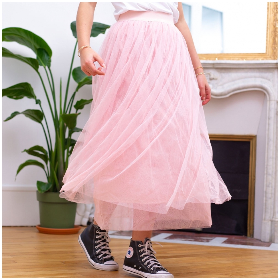 Jupe longue en tulle