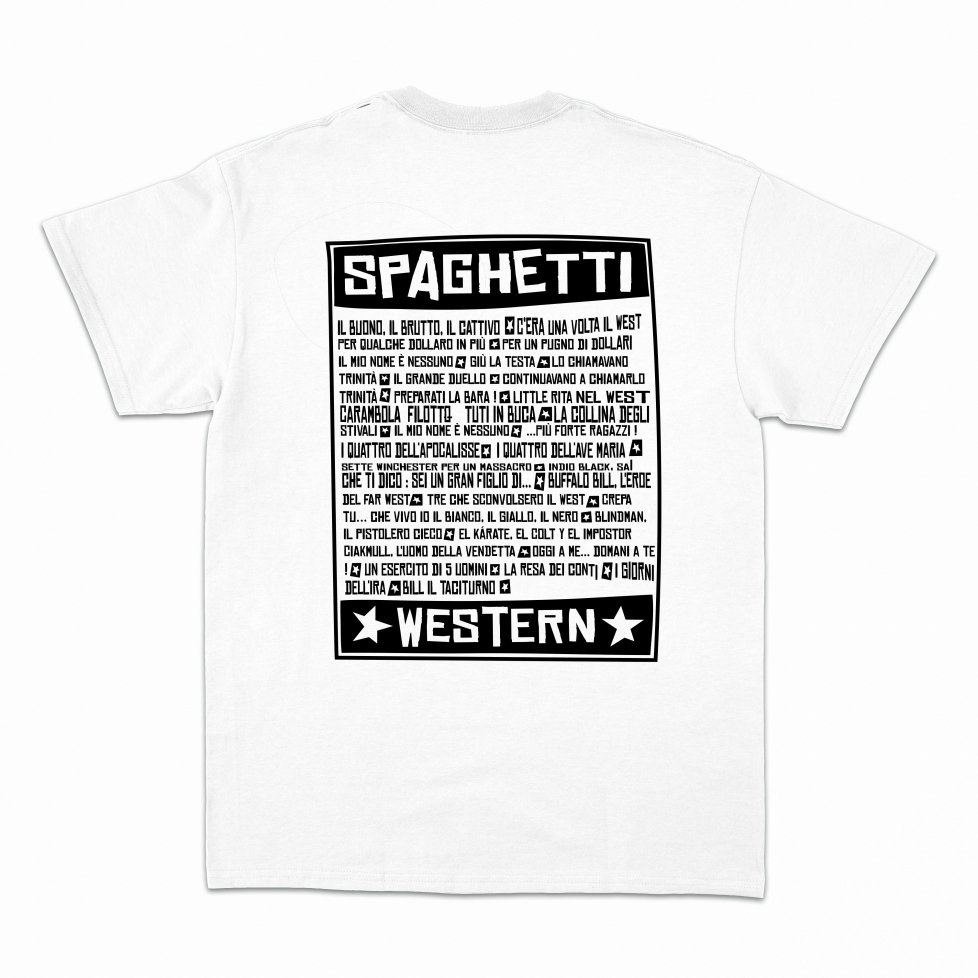 T-Shirt Blanc Affiche Spaghetti Western Faubourg 54 HOMME