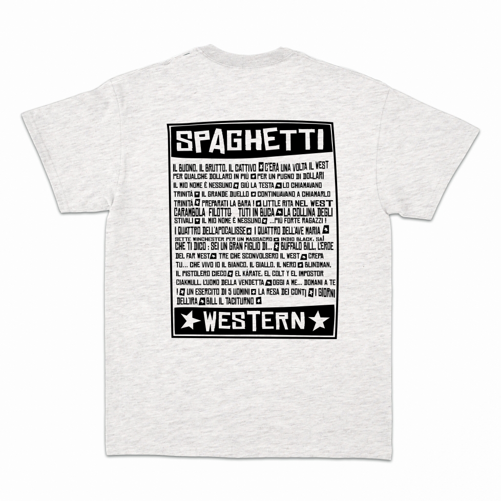 T-Shirt Gris Clair Affiche Spaghetti Western Faubourg 54 HOMME