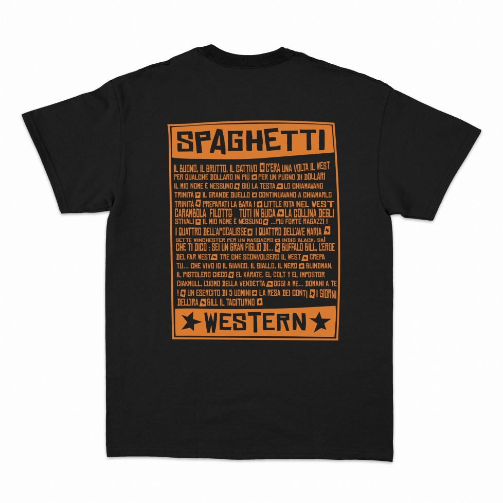 T-Shirt Noir Affiche Spaghetti Western Faubourg 54 HOMME