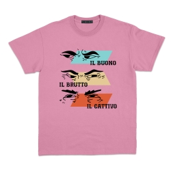 T-Shirt Le Trio Faubourg 54 Homme rose Spaghetti Western