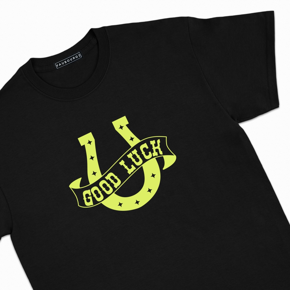 T-Shirt Good Luck noir Faubourg 54 homme