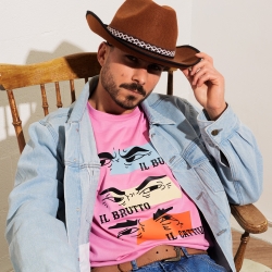 T-Shirt Le Trio Faubourg 54 Homme Blanc Spaghetti Western