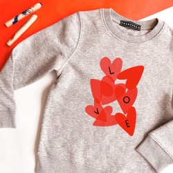 Sweat Gris Love Enfant