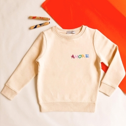 Sweat Crème Amore Enfant