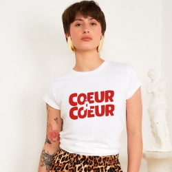 T-shirt Blanc Coeur à Coeur Faubourg54