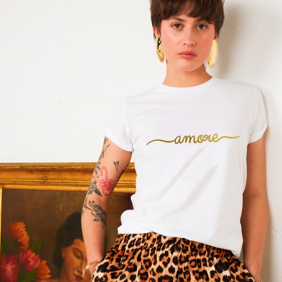 T-shirt blanc Arianna Faubourg54 amore