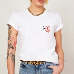 T-shirt Blanc Ti Amo Mi Amo Faubourg54 femme