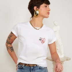 T-shirt Blanc Ti Amo Mi Amo Faubourg54 femme