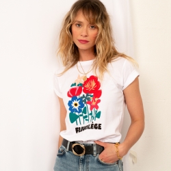 T-shirt Blanc Fleurilège by Les Futiles