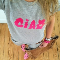 T-shirt Gris Ciao Fiorito by Les Futiles T-shirt Gris Ciao Fiorito by Les Futiles