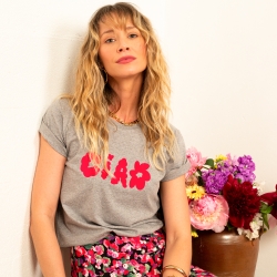 T-shirt Gris Ciao Fiorito by Les Futiles T-shirt Gris Ciao Fiorito by Les Futiles