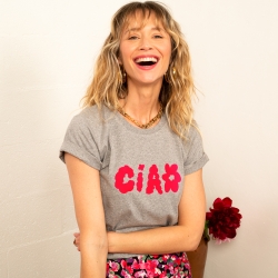 T-shirt Gris Ciao Fiorito by Les Futiles T-shirt Gris Ciao Fiorito by Les Futiles