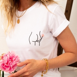T-shirt Blanc Culetto Fiorito