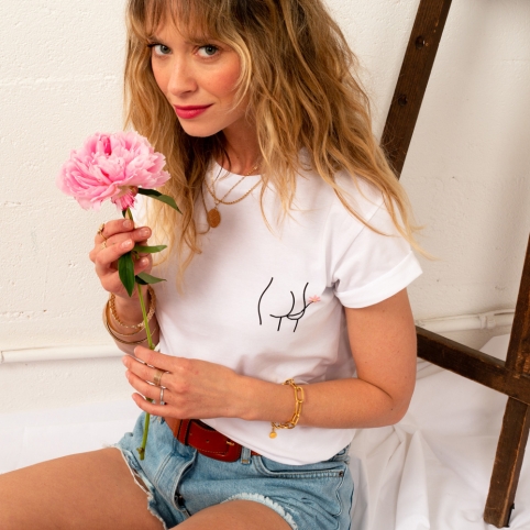 T-shirt Blanc Culetto Fiorito collection FLEURILEGE