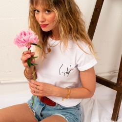 T-shirt Blanc Culetto Fiorito
