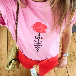 T-shirt Rose Rosa by Les Futiles T-shirt Rose Rosa by Les Futiles