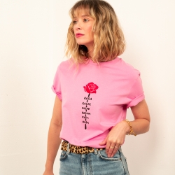 T-shirt Rose Rosa by Les Futiles T-shirt Rose Rosa by Les Futiles