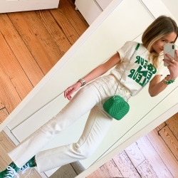 T-shirt Crème Coeur en Fleur by Les Futiles