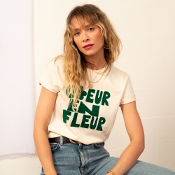 T-shirt Crème Coeur en Fleur by Les Futiles