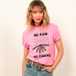 T-shirt Rose No Rain No Flowers - Faubourg54