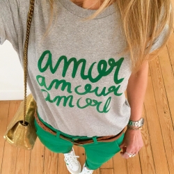 T-shirt Gris Amor Amour Amore by Les Futiles T-shirt Gris Amor Amour Amore by Les Futiles