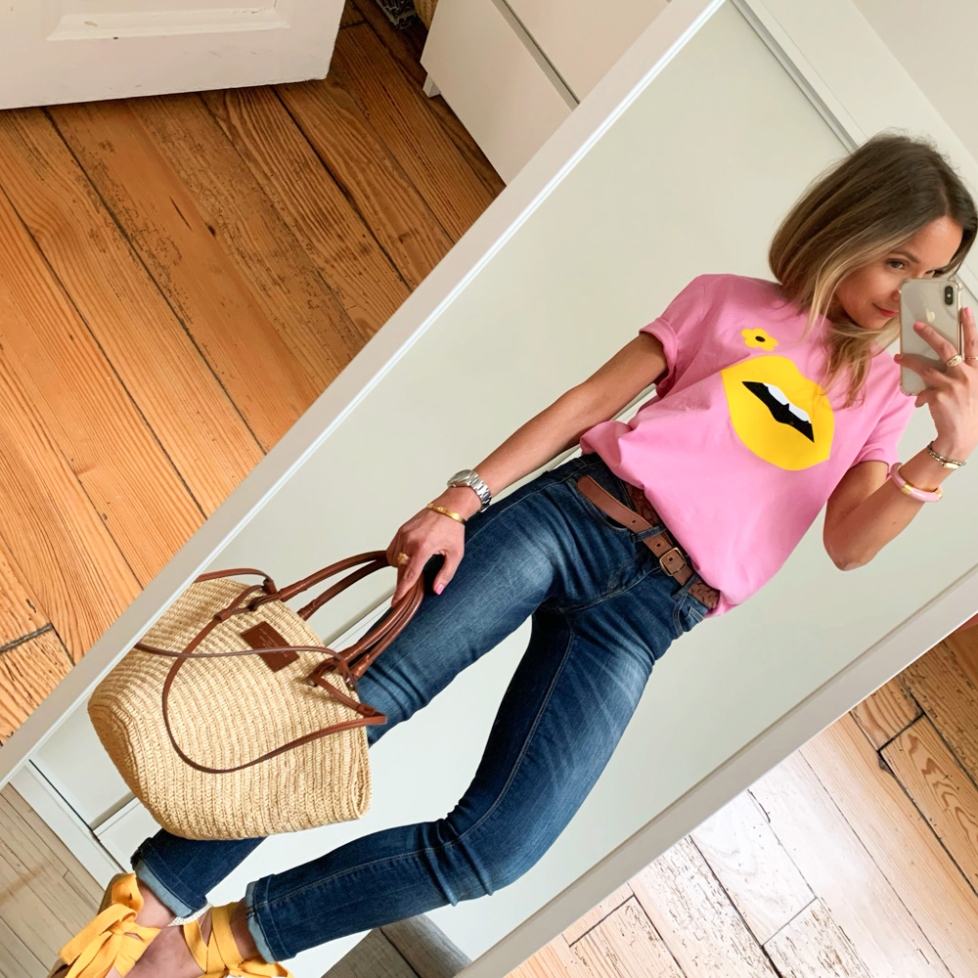 T-shirt Rose Cindy Fleurie by Les Futiles